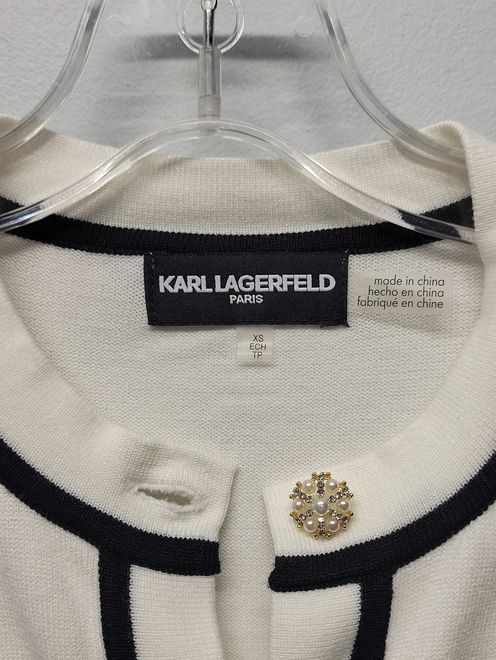 Karl Lagerfeld  four pocket cardigan sweater size XS - Picture 2 of 8